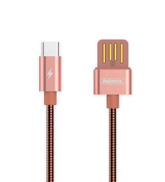 REMAX Serpent RC-080a kabel kovinski tip-C 1m roza