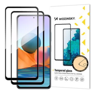 WOZINSKY 2x kaljeno steklo z lepilom za Xiaomi Redmi Note 12 Pro+ / Note 12 Pro / Note 12 5G / Note 12 / Xiaomi Redmi Note 10 Pro