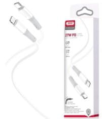 XO hitri kabel za iPhone NB-Q226A USB-C - Lightning 1m 27W bel, mehak