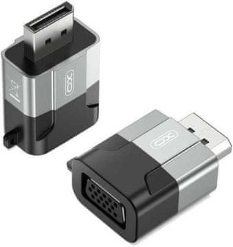 XO Adapter moški Displayport na ženski VGA, siv GB016