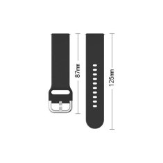 HURTEL Silikonski pašček 20 mm črne barve za Amazfit BIP GTS 2 3 4 Mini PRO