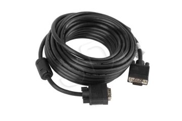 Lanberg Kabel CA-VGAC-10CC-0100-B (D-Sub (VGA) ženski - D-Sub (VGA) ženski; 10 m; črn)