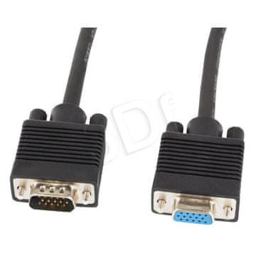Lanberg Kabel CA-VGAC-10CC-0018-B+ (D-Sub (VGA) M - D-Sub (VGA) F; 1,8 m; črn)