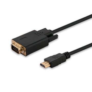 SAVIO CL-103 adapter (HDMI M - D-Sub (VGA) M; 1,8 m; črn)
