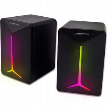 Esperanza ZVOČNIKI 2.0 USB LED RAINBOW FREVO EGS105