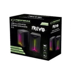 Esperanza ZVOČNIKI 2.0 USB LED RAINBOW FREVO EGS105