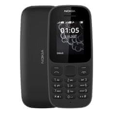 Nokia Klasični preprosti telefon 105 2019 Dual Sim 4th Edition črna radio svetilka 4th