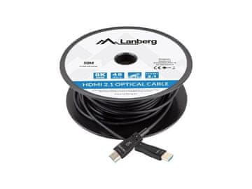 Lanberg HDMI KABEL M/M V2.1 50M 8K OPTIČNI AOC CA-HDMI-30FB-0500-BK
