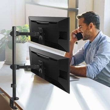 Maclean NOSILEC ZA MONITOR MAX VESA 100X100, 13-27", 9 KG, DVOJNI MC-967