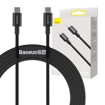 BASEUS Superior Fast Powerful USB C do USB Type-C kabel 1M 100W črne barve CATYS-B01