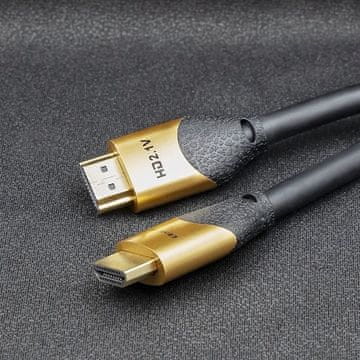 Qoltec HDMI KABEL V2.1 ULTRA VISOKA HITROST 8K | 60HZ | 26AWG | ZLAT | 5M