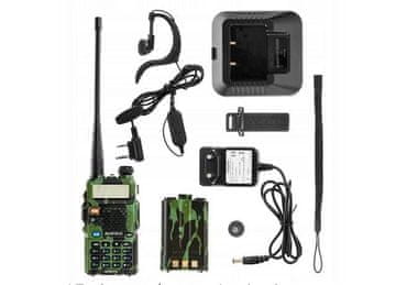 Baofeng UV-5R HTQ 1800mAh kamuflažni radio, voki-toki radio, kamuflažni skener