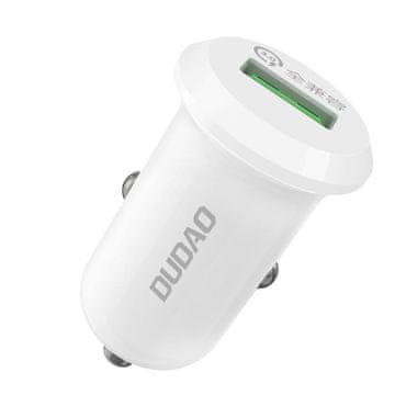 DUDAO Avtomobilski polnilnik QC3.0 4A 15W R4 bel