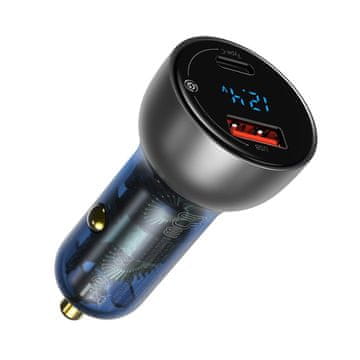 BASEUS Avtomobilski polnilnik 65W USB / USB C 5A SCP za prenosni računalnik LCD zaslon CCKX-C0G