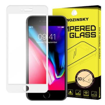WOZINSKY Pro+ 5D kaljeno steklo za iPhone SE 2020 / SE 2022 / 8 / 7 belo