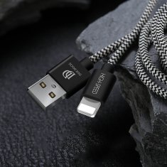 Dux Ducis K-ONE najlonski kabel Lightning 2 m črne barve