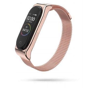 Tech-protect Zapestnica Mi Band 3/4 milansko roza