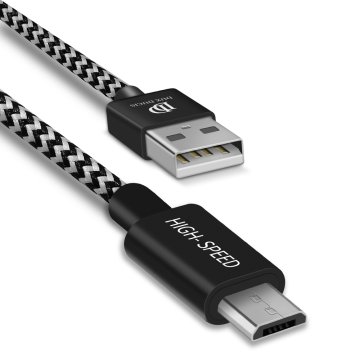 Dux Ducis K-ONE najlonski mikro kabel 2.1A 3m črne barve