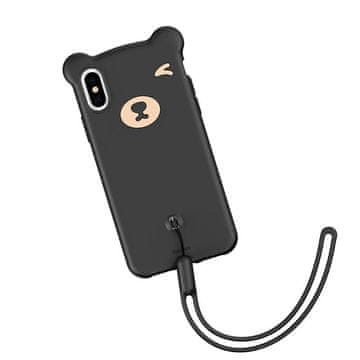 BASEUS Medvedek za iPhone XS Max črne barve WIAPIPH65-BE01