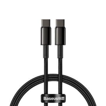 BASEUS Tungsten hitri kabel USB C - USB C PD 100W 5A 1M za telefon, prenosnik, MacBook CATWJ-01