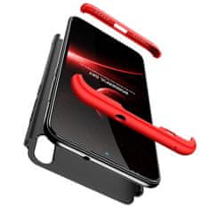 360 360 3v1 ovitek spredaj + zadaj za Xiaomi Mi Play črno-rdeč