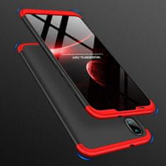 360 360 3v1 ovitek spredaj + zadaj za Xiaomi Mi Play črno-rdeč