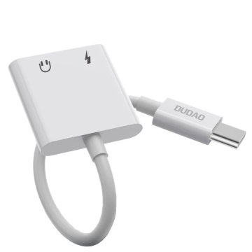 DUDAO adapter tipa C + mini vtičnica L13T bela