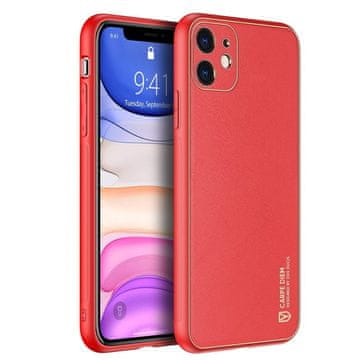 Dux Ducis Usnjen ovitek Yolo za iPhone 12 mini rdeče barve
