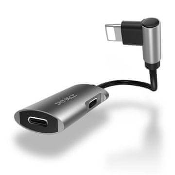 Dux Ducis KIII adapter 2x Lightning črne barve