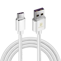 Dux Ducis PREMIUM K-MAX USB-C QC3.0 5A 1m kabel bel z usnjenim ovitkom