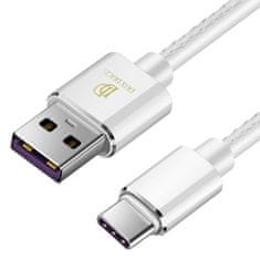 Dux Ducis PREMIUM K-MAX USB-C QC3.0 5A 1m kabel bel z usnjenim ovitkom