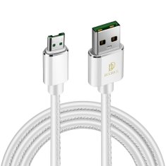 Dux Ducis PREMIUM K-MAX micro QC3.0 4A 1m kabel bele barve z usnjenim opletom