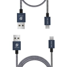 Dux Ducis K-TWO mikro USB kabla 1m + 0,2m modra