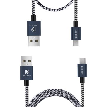 Dux Ducis K-TWO mikro USB kabla 1m + 0,2m modra