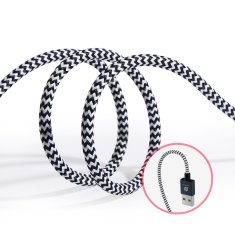 Dux Ducis K-TWO mikro USB kabla 1m + 0,2m srebrna