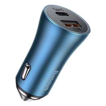 BASEUS Avtomobilski polnilnik Golden Contactor Pro 1xUSB C 1xUSB 40W CCJD-03