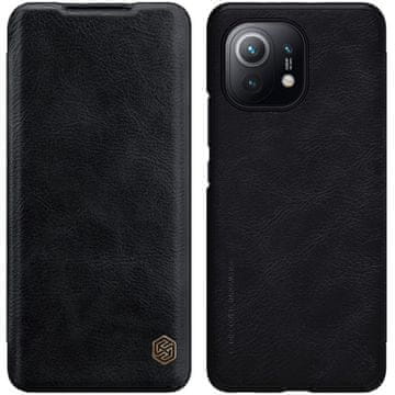 Nillkin Usnjen ovitek QIN za Xiaomi Mi 11 črne barve