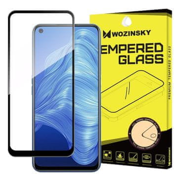 WOZINSKY Realme 7 črn okvir iz kaljenega stekla