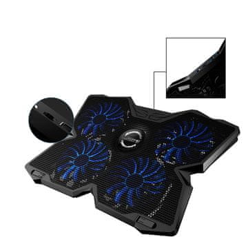 Hladilna podloga za prenosnik s 4 ventilatorji M555014BK