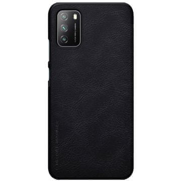 Nillkin Usnjen ovitek QIN za Xiaomi Poco M3 črne barve