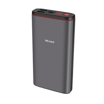 Wesdar S59 aluminijasta prenosna baterija 20000mAh siva M555024GY 18W