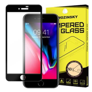 WOZINSKY Kaljeno steklo PRO+ za iPhone 8 Plus 7 Plus črno