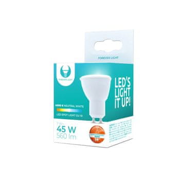 Forever LED žarnica GU10 7W 230V 4500K 565lm 38° Light nevtralna svetloba