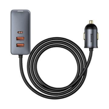 BASEUS Avtopolnilnik Share Together 2xUSB 2xUSB-C 120W za MacBook PPS PD QC CCBT-A0G