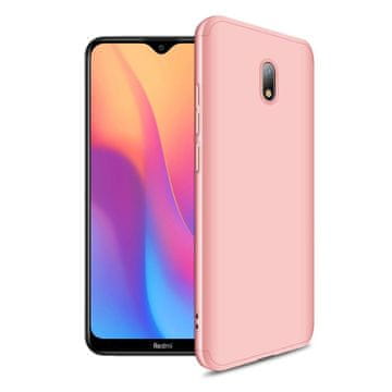 360 Ovitek GKK 360 3v1 za Xiaomi Redmi 8A, roza
