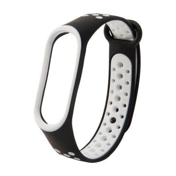 Xiaomi Mi Band 3/4 Dots črno-bela zapestnica