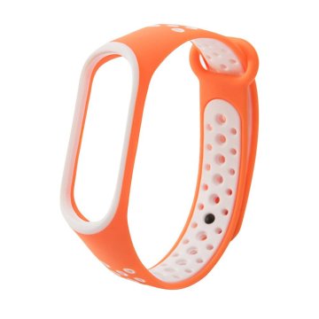 Xiaomi Mi Band 3/4 Dots oranžno-bela zapestnica