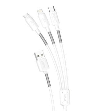 DUDAO kabel 3v1 4A 1,2m L8S bel