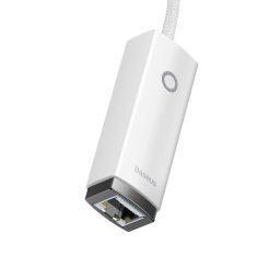BASEUS Lite zunanja omrežna kartica HUB ADAPTER USB C RJ-45 LAN 1Gbps bela WKQX000302