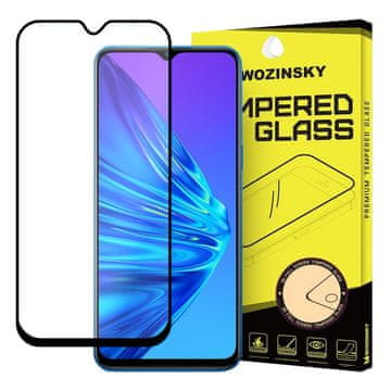 WOZINSKY Kaljeno steklo FG za Realme 5 Pro, črno